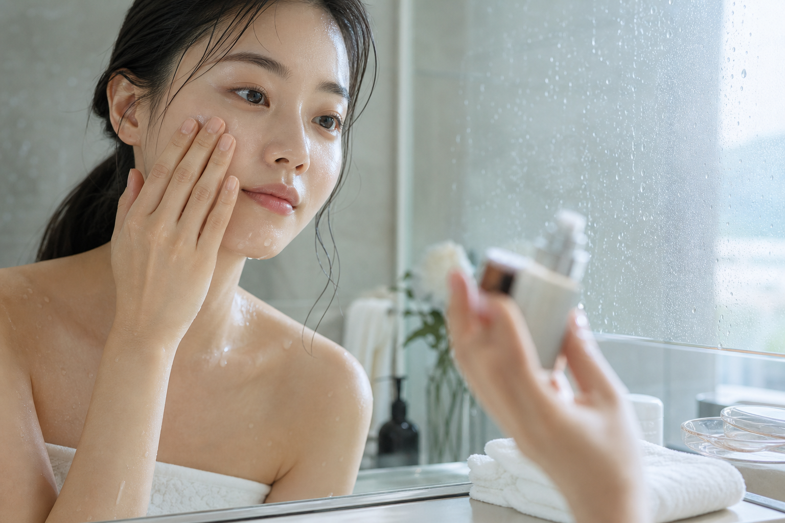 スキンフラッディング、あまり重なっていなくてもしっとり見える方法